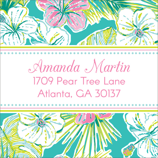 Bali Garden Square Address Labels